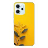 Le Balvo Oppo Reno 14F Uyumlu Sarı Siyah Çiçekler Baskılı Silikon Kılıf