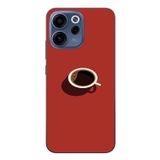 Le Balvo Oppo Reno 15F Uyumlu Sade Kahve Kupası Baskılı Silikon Kılıf