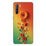 Le Balvo Oppo Reno 3 Uyumlu Ayçiçeği Bükleleri Baskılı Silikon Kılıf