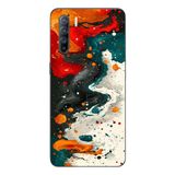 Le Balvo Oppo Reno 3 Uyumlu Boya Karışımı Baskılı Silikon Kılıf