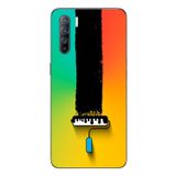 Le Balvo Oppo Reno 3 Uyumlu Boya Rulosu Baskılı Silikon Kılıf