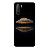 Le Balvo Oppo Reno 3 Uyumlu Bulut Yansıması Baskılı Silikon Kılıf