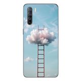Le Balvo Oppo Reno 3 Uyumlu Buluta Çıkan Merdiven Baskılı Silikon Kılıf