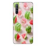 Le Balvo Oppo Reno 3 Uyumlu Buzlu Karpuz Baskılı Silikon Kılıf