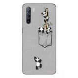 Le Balvo Oppo Reno 3 Uyumlu Cepli Panda Baskılı Silikon Kılıf