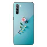 Le Balvo Oppo Reno 3 Uyumlu Çiçeğin Pembesi Baskılı Silikon Kılıf