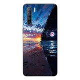 Le Balvo Oppo Reno 3 Uyumlu Deniz Günbatımı Baskılı Silikon Kılıf