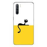 Le Balvo Oppo Reno 3 Uyumlu Dişi Kedi Baskılı Silikon Kılıf