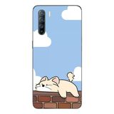 Le Balvo Oppo Reno 3 Uyumlu Duvar Üstünde Kedi Baskılı Silikon Kılıf