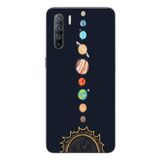 Le Balvo Oppo Reno 3 Uyumlu Gezegenler Baskılı Silikon Kılıf