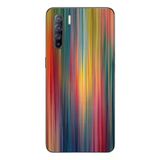 Le Balvo Oppo Reno 3 Uyumlu Gökkuşağı Karışımı Baskılı Silikon Kılıf