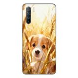 Le Balvo Oppo Reno 3 Uyumlu Golden Köpek Baskılı Silikon Kılıf