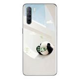 Le Balvo Oppo Reno 3 Uyumlu Gözlüklü Panda Baskılı Silikon Kılıf