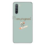 Le Balvo Oppo Reno 3 Uyumlu I'm Pregnant Baskılı Silikon Kılıf