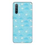 Le Balvo Oppo Reno 3 Uyumlu Kağıttan Uçak Baskılı Silikon Kılıf