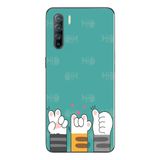 Le Balvo Oppo Reno 3 Uyumlu Kedi Patileri Baskılı Silikon Kılıf