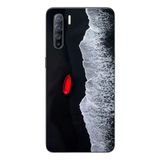 Le Balvo Oppo Reno 3 Uyumlu Kırmızı Tekne Yalnız Baskılı Silikon Kılıf