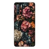 Le Balvo Oppo Reno 3 Uyumlu Koyu Çiçekler Baskılı Silikon Kılıf