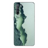 Le Balvo Oppo Reno 3 Uyumlu Koyu Yeşil İzler Baskılı Silikon Kılıf