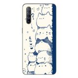 Le Balvo Oppo Reno 3 Uyumlu Mavi Kedi Kardeşliği Baskılı Silikon Kılıf