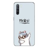 Le Balvo Oppo Reno 3 Uyumlu Miyav Baskılı Silikon Kılıf