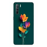 Le Balvo Oppo Reno 3 Uyumlu Modernizimin Çicekleri Baskılı Silikon Kılıf