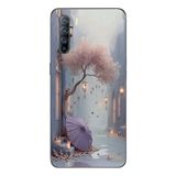 Le Balvo Oppo Reno 3 Uyumlu Mor Lamba Altı Baskılı Silikon Kılıf