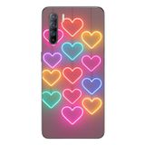 Le Balvo Oppo Reno 3 Uyumlu Neon Kalpler Baskılı Silikon Kılıf