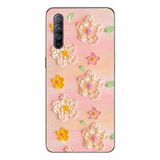Le Balvo Oppo Reno 3 Uyumlu Pastel Papatya Baskılı Silikon Kılıf