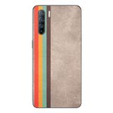 Le Balvo Oppo Reno 3 Uyumlu Retro Gökkuşağı Baskılı Silikon Kılıf