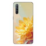 Le Balvo Oppo Reno 3 Uyumlu Sarı Çiçek Baskılı Silikon Kılıf