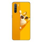 Le Balvo Oppo Reno 3 Uyumlu Sarı Köpek Baskılı Silikon Kılıf