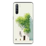 Le Balvo Oppo Reno 3 Uyumlu Sarmaşıklı Ev Baskılı Silikon Kılıf