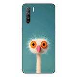 Le Balvo Oppo Reno 3 Uyumlu Şaşkın Hayvan Baskılı Silikon Kılıf