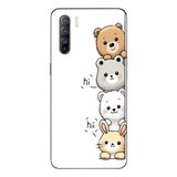 Le Balvo Oppo Reno 3 Uyumlu Sevimli Hayvanlar Baskılı Silikon Kılıf