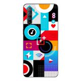 Le Balvo Oppo Reno 3 Uyumlu Teknoloji Çizgileri Baskılı Silikon Kılıf
