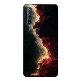 Le Balvo Oppo Reno 3 Uyumlu Uzay Boşluğu Baskılı Silikon Kılıf