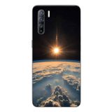 Le Balvo Oppo Reno 3 Uyumlu Uzay Günbatımı Baskılı Silikon Kılıf