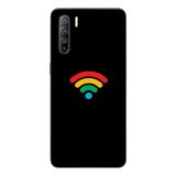 Le Balvo Oppo Reno 3 Uyumlu Wifi Simgesi Baskılı Silikon Kılıf
