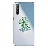 Le Balvo Oppo Reno 3 Uyumlu Yeşil Yonca Baskılı Silikon Kılıf