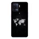 Le Balvo Oppo Reno 5 Lite Uyumlu Dünya Haritası Uçuş Baskılı Silikon Kılıf