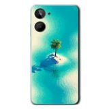 Le Balvo Realme 10 4G Uyumlu Adada Palmiye Baskılı Silikon Kılıf