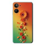 Le Balvo Realme 10 4G Uyumlu Ayçiçeği Bükleleri Baskılı Silikon Kılıf