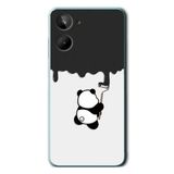 Le Balvo Realme 10 4G Uyumlu Boyacı Panda Baskılı Silikon Kılıf