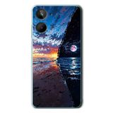 Le Balvo Realme 10 4G Uyumlu Deniz Günbatımı Baskılı Silikon Kılıf