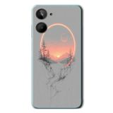 Le Balvo Realme 10 4G Uyumlu Günbatımı Mermer Desenli Baskılı Silikon Kılıf