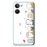 Le Balvo Realme 10 4G Uyumlu Kedi Harekatı Patileri Baskılı Silikon Kılıf