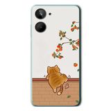 Le Balvo Realme 10 4G Uyumlu Kedi Tırmanıyor Baskılı Silikon Kılıf