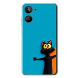 Le Balvo Realme 10 4G Uyumlu Kedi Uyarısı Baskılı Silikon Kılıf