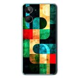 Le Balvo Realme 10 4G Uyumlu Modern Çizgiler Baskılı Silikon Kılıf